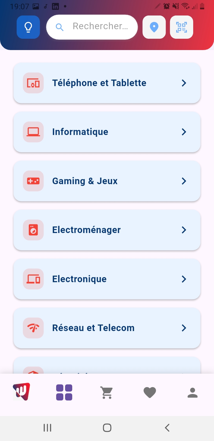 Fonctionnalité e-commerce de Waz'Up
