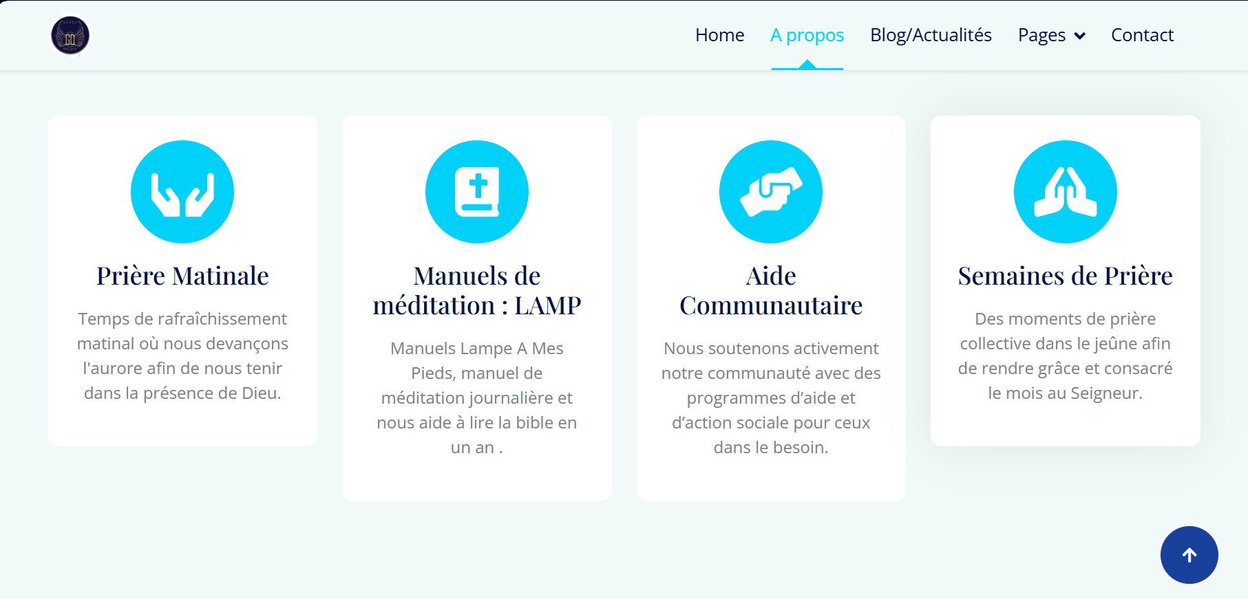 Section de témoignages ou de messages
