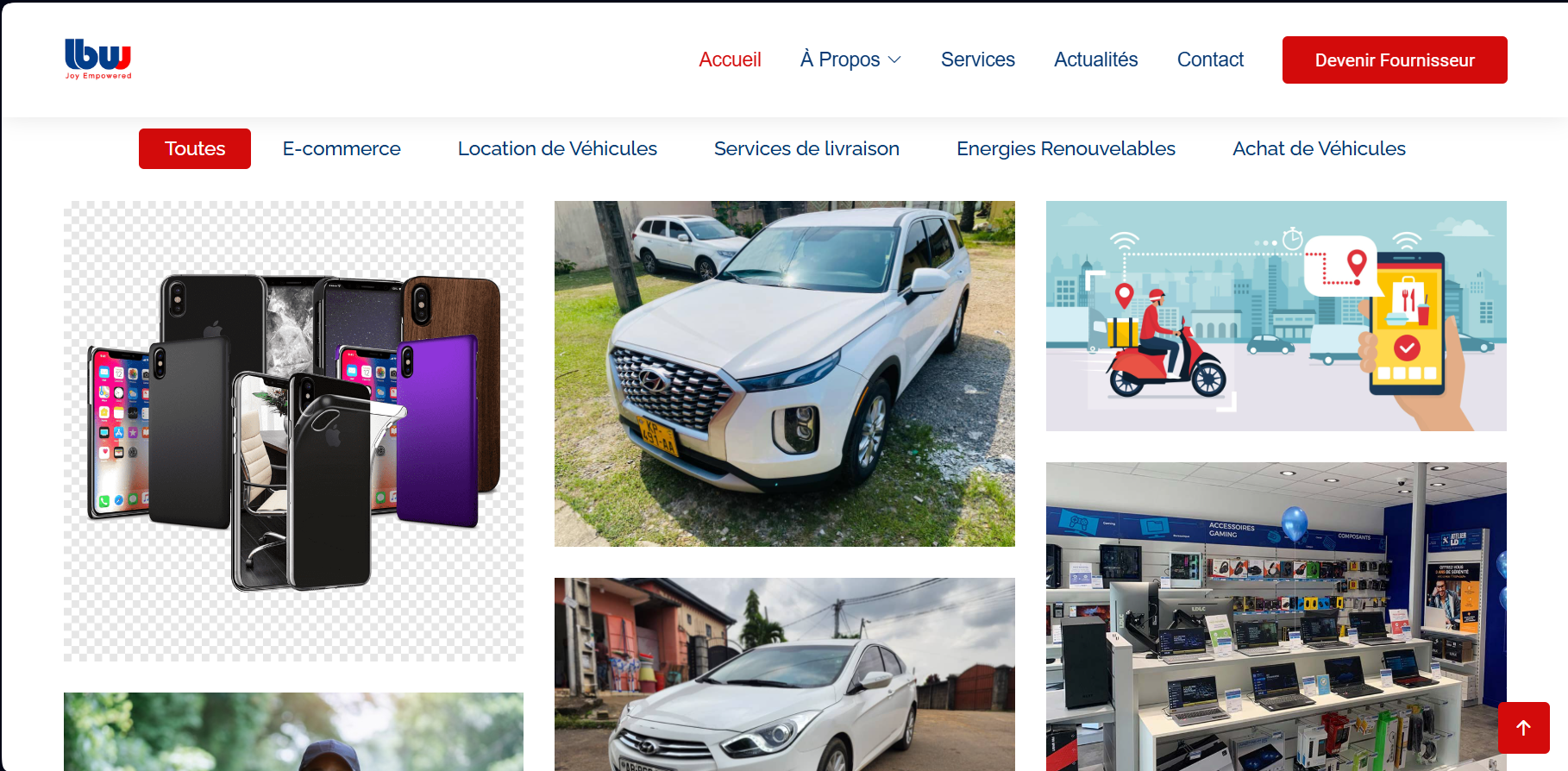 Section de présentation de l'entreprise